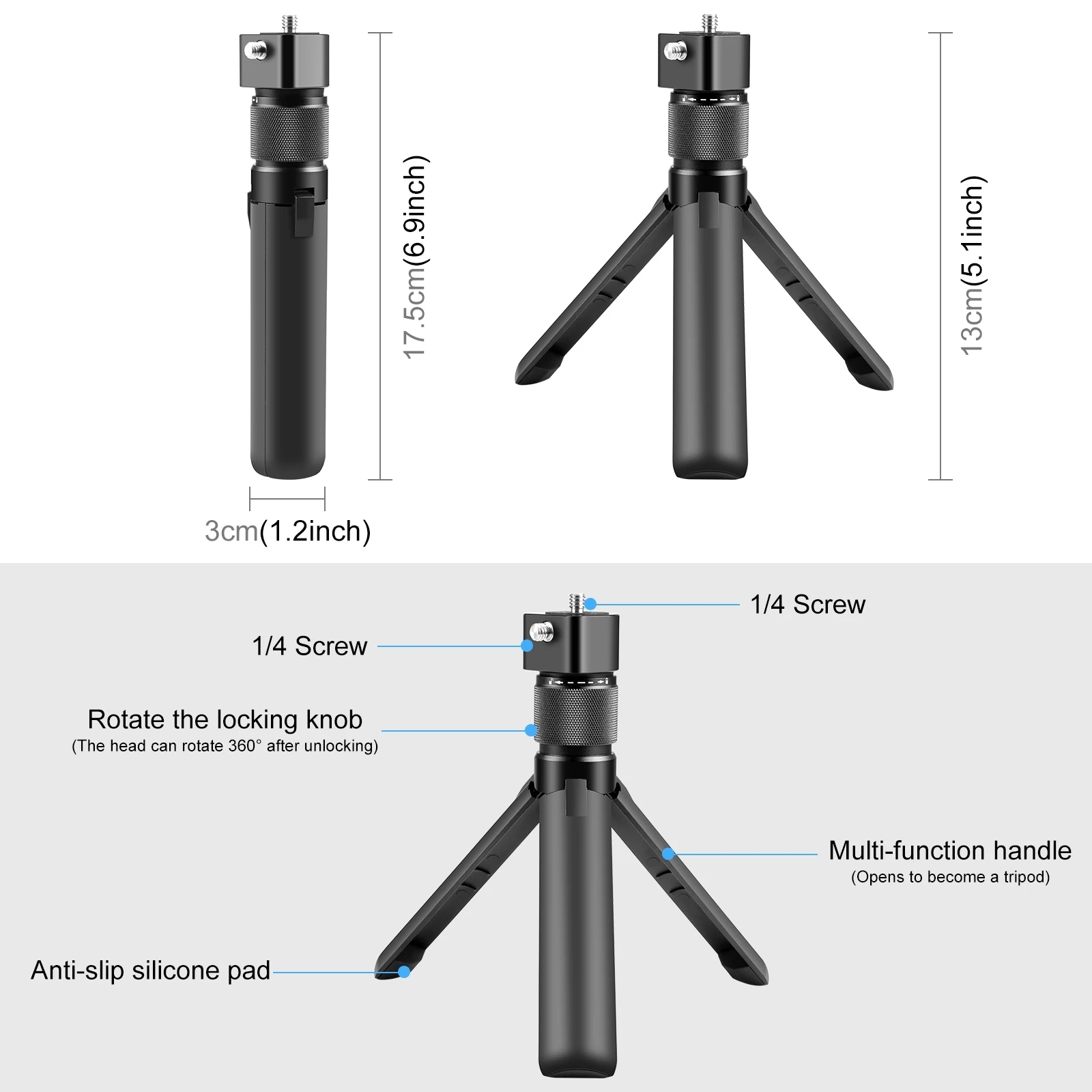 حامل ثلاثي القوائم لسطح المكتب - مراجعة Insta360 Camera X4 وسعره