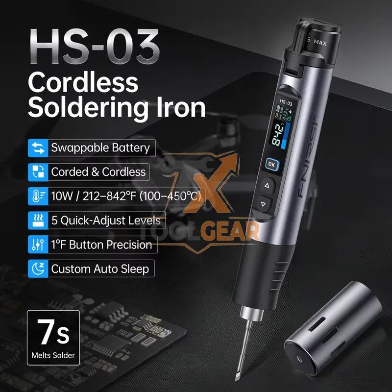 طقم لحام لاسلكي HS-03 مع رؤوس  - مراجعة Electronics Repair Kit وسعره