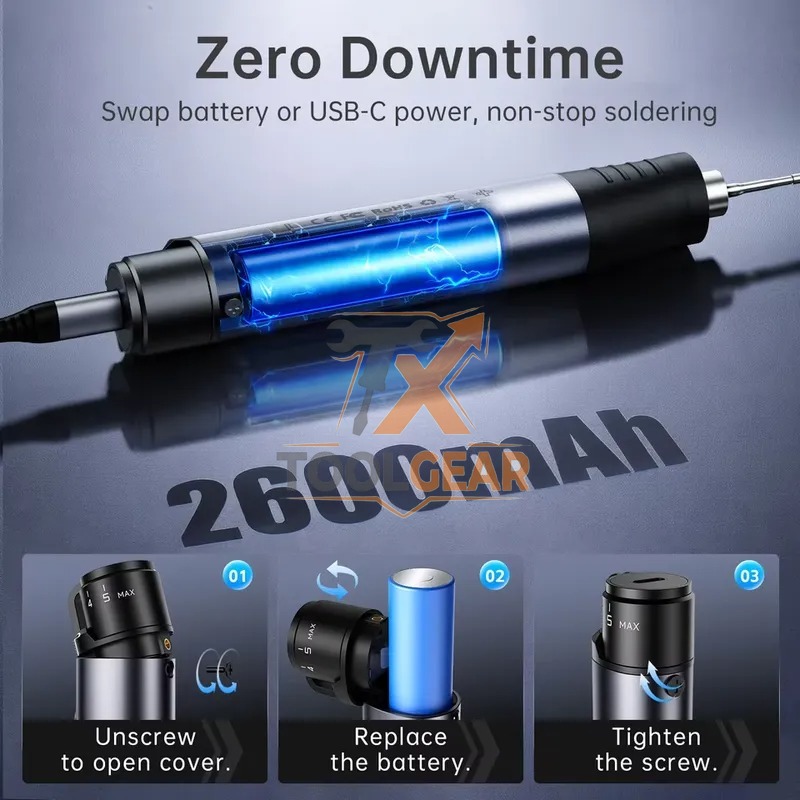 طقم لحام لاسلكي HS-03 مع رؤوس  - مراجعة Electronics Repair Kit وسعره